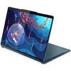 Laptop ultraportabil Lenovo Yoga Book 9 13IRU8 cu procesor Intel® Core™ i7-1355U pana la 5.0 GHz, 2 x 13.3", 2.8K, OLED, Touch, 16GB, 1TB SSD, Intel® Iris® Xe Graphics, Windows 11 Pro, Tidal Teal, 3y on-site Premium Care