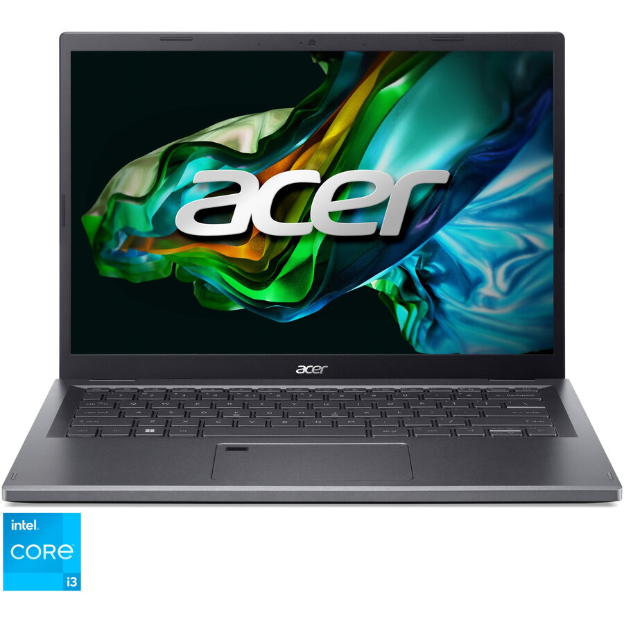 Laptop Acer Aspire 5 A514-56M-30N6 cu procesor Intel® Core™ i3-1315U pana la 4.50 GHz, 14, WUXGA, 8GB DDR5, 256GB SSD, Intel® UHD Graphics, NO OS, Steel Gray