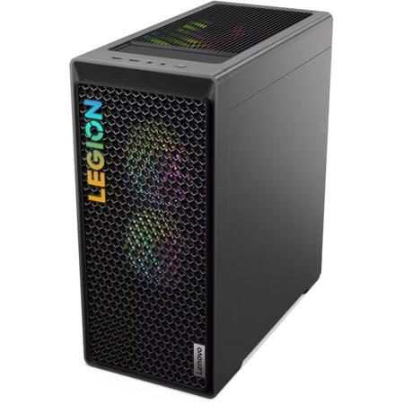 Sistem Gaming Lenovo Legion T5 26ARA8 cu procesor AMD Ryzen™ 7 7700 pana la 5.30 GHz, 32GB DDR5, 1TB SSD M.2 2280 PCIe® 4.0x4 NVMe®, NVIDIA® GeForce RTX™ 4060 Ti 8GB GDDR6, No OS, Storm Grey