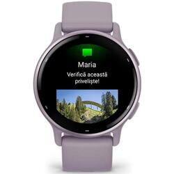 Smartwatch Garmin vivoactive 5, GPS, 42mm, curea silicon, Metallic Orchid/Orchid