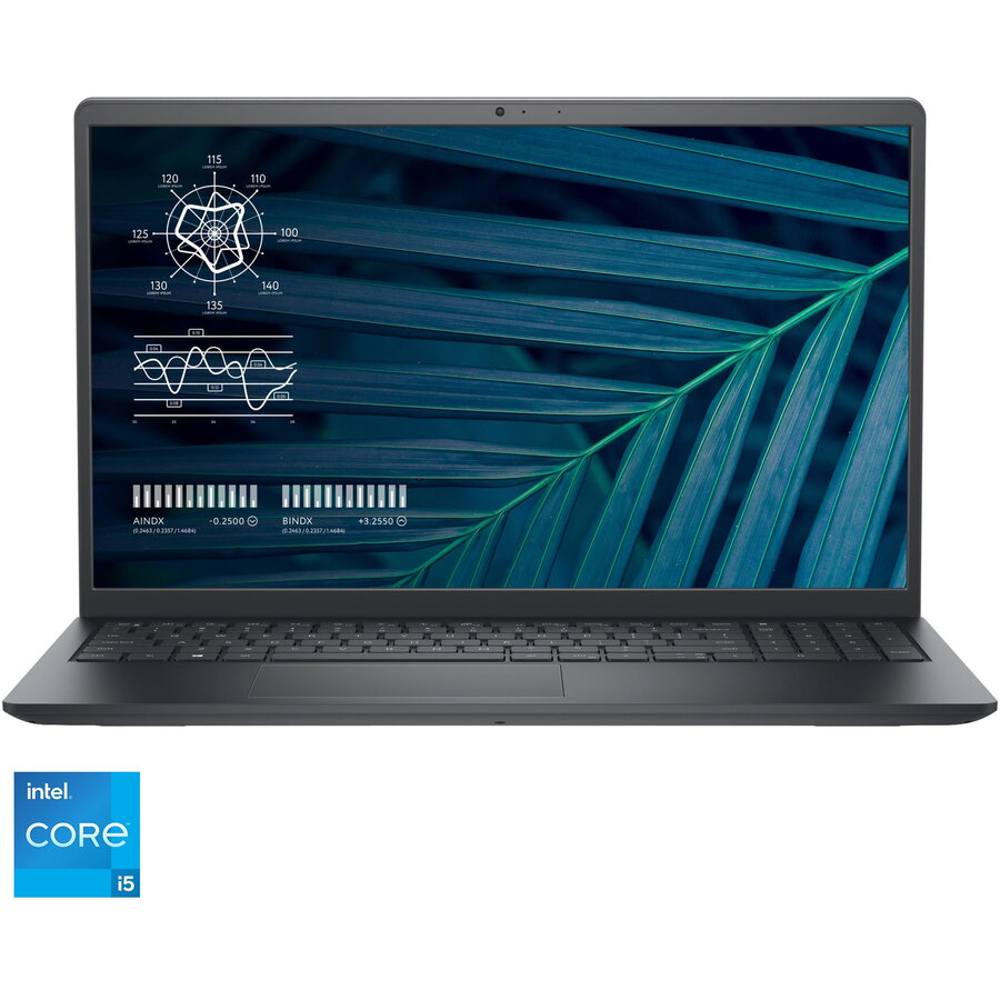 Laptop Dell Vostro 3510 cu procesor Intel(r) Core(tm) i5-1135G7 pana la 4.2 GHz, 15.6, Full HD, 8GB DDR4, 512 GB SSD, Intel(r) Iris Xe Graphics, Ubuntu, Carbon Black, 3Y ProSupport and Next Business Day Onsite Service Extension