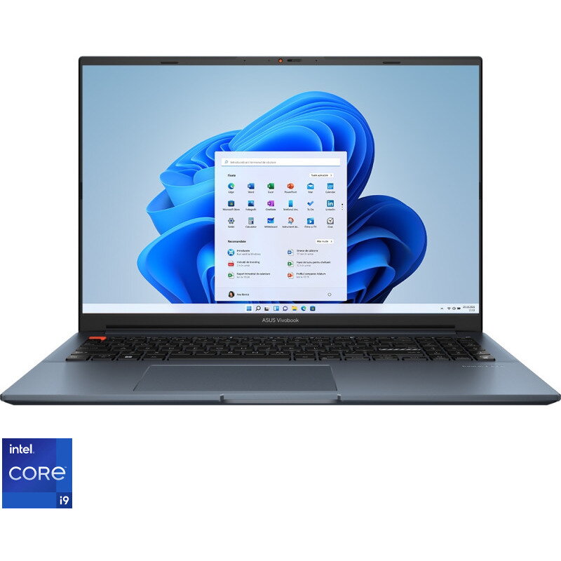 Laptop ASUS VivoBook Pro 16 K6602VV cu procesor Intel® Core™ i9-13900H pana la 5.40 GHz, 16, WQXGA, IPS, 16GB, 1TB SSD, NVIDIA® GeForce RTX™ 4060 8GB GDDR6, Windows 11 Pro, Quiet Blue