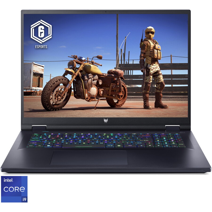 Laptop Gaming Acer Predator Helios 18 PH18-71-94XZ cu procesor Intel® Core™ i9-13900HX pana la 5.40 GHz, 18, WQXGA, IPS, 165Hz, 32GB DDR5, 1TB SSD, NVIDIA® GeForce RTX™ 4070 8GB GDDR6, No OS, Black