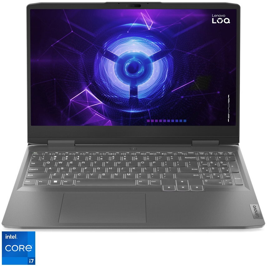 Laptop Gaming Lenovo LOQ 15IRH8 cu procesor Intel® Core™ i7-13620H pana la 4.9 GHz, 15.6, Full HD, 144Hz, G-SYNC, 16GB, 1TB SSD, NVIDIA® GeForce RTX™ 4060 8GB GDDR6, No OS, Storm Grey
