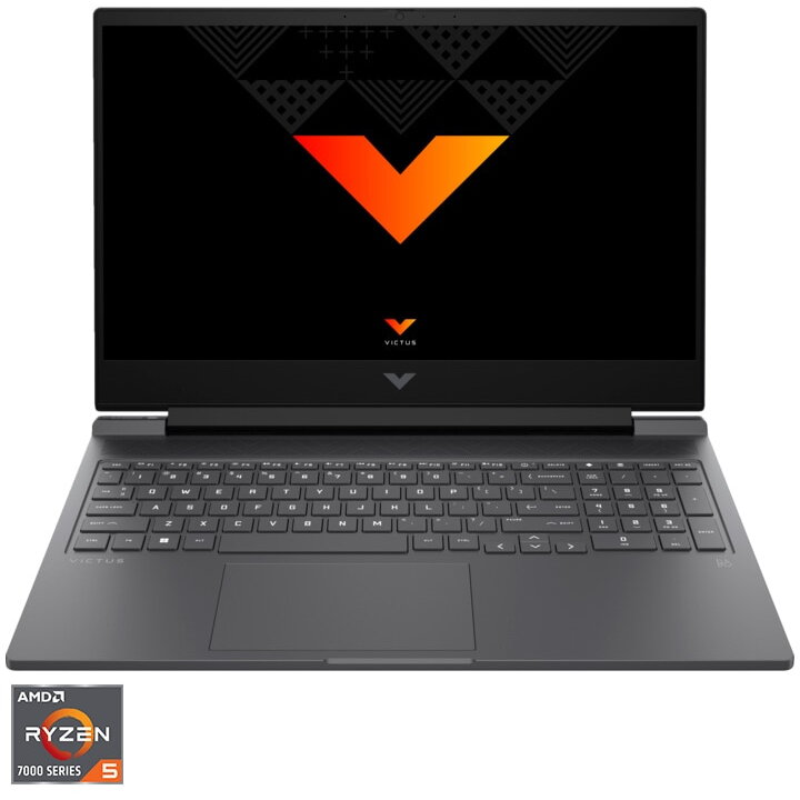 Laptop Gaming Hp Victus 16-s0139nq Cu Procesor Amd Ryzen™ 5 7640hs Pana La 5.0 Ghz, 16.1, Full Hd, Ips, 144hz, 16gb Ddr5, 512gb Ssd, Nvidia Geforce Rtx 3050 6gb, Free Dos, Mica Silver