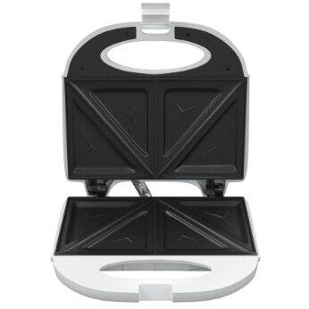 Sandwich-maker Tesla SM100W, 750W, placi antiaderente, indicator luminos, alb