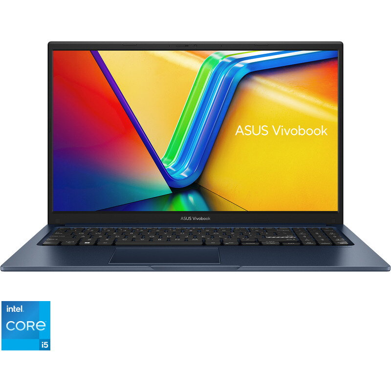 Laptop Asus 15.6&#039;&#039; Vivobook 15 X1504za, Fhd, Procesor Intel® Core™ I5-1235u (12m Cache, Up To 4.40 Ghz, With Ipu), 8gb Ddr4, 512gb Ssd, Intel Iris Xe, No Os, Quiet Blue