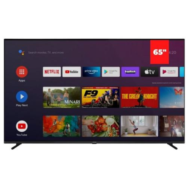 Televizor Led Aiwa Led-658uhd-slim, 165cm, Ultra Hd 4k, Smart Tv Android, Chromecast