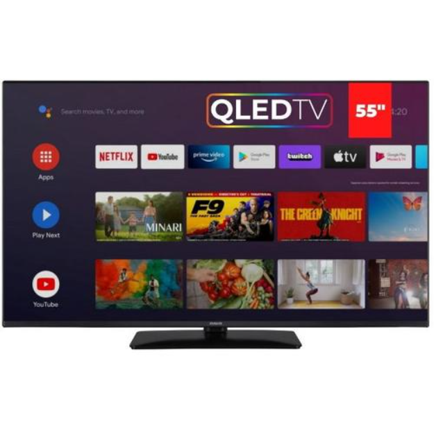 Televizor Qled Aiwa Qled-855uhd-sli, 139cm, Ultra Hd 4k, Smart Tv Android, Chromecast, Wifi