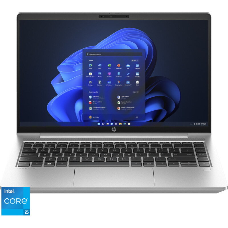 Laptop 14'' ProBook 440 G10, FHD, Procesor Intel® Core™ i5-1335U (12M Cache, up to 4.60 GHz), 16GB DDR4, 512GB SSD, Intel Iris Xe, Win 11 Pro, Silver