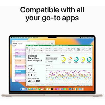 Laptop MacBook Air MQKU3LL/A, 15.3 inch, Apple M2 8 C / 8 T, 8 GB RAM, 256 GB SSD, Apple GPU 10-core, Mac OS Monterey