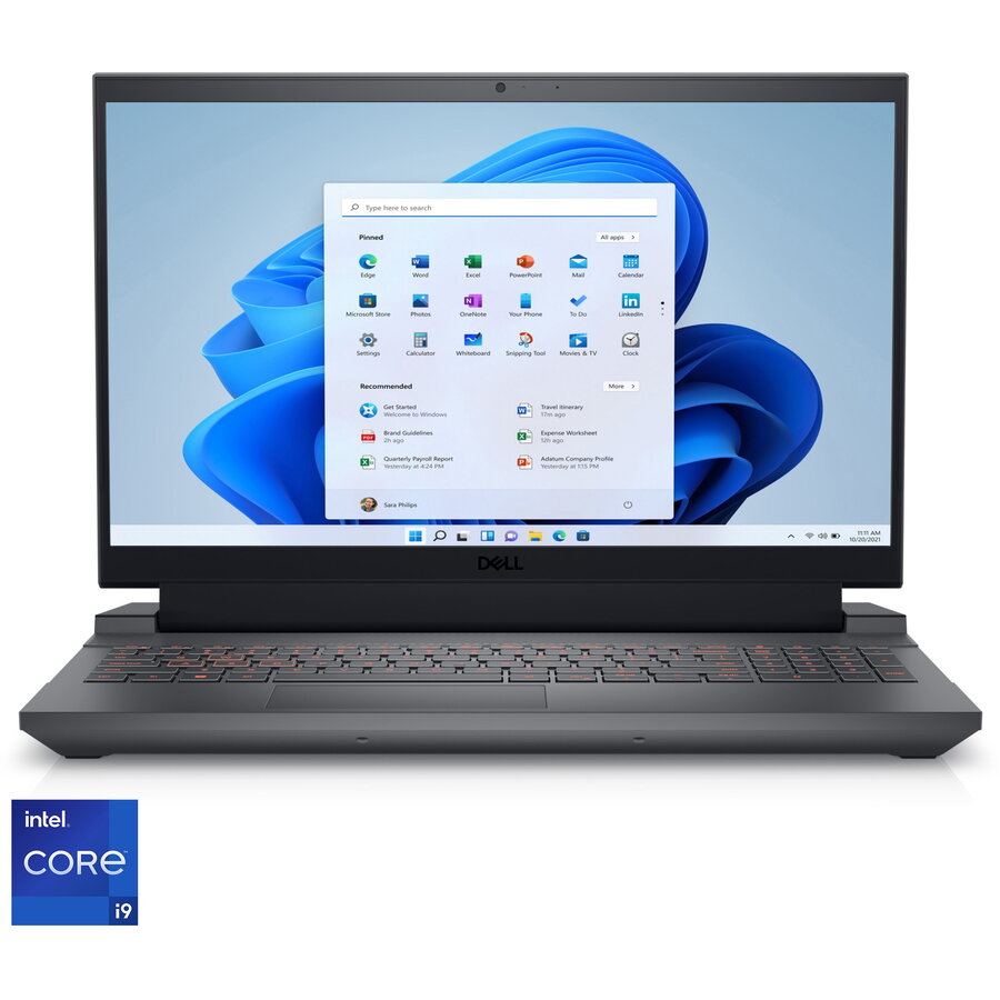 Laptop Gaming Dell Inspiron G15 5530 cu procesor Intel® Core™ i9-13900HX pana la 5.40 GHz, 15.6, Full HD, 165Hz, 32GB DDR5, 1TB SSD, NVIDIA GeForce RTX 4060 8GB GDDR6, Windows 11 Pro, Dark Shadow Gray, 3Y Carry In Service Warranty