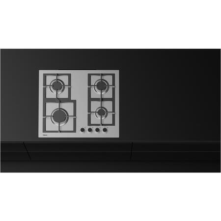 Plita incorporabila TEKA EFX 60.1 4G AI AL CI, Gaz, 4 arzatoare, Aprindere electrica, Gratar fonta, 60 cm, Inox