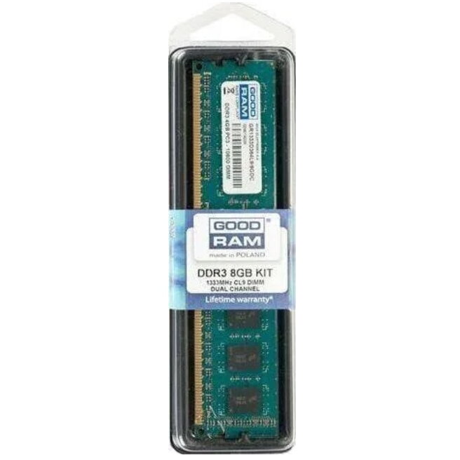 Memorie RAM, GoodRam, DDR3, 1333 MHz, 8 GB, CL9, Verde