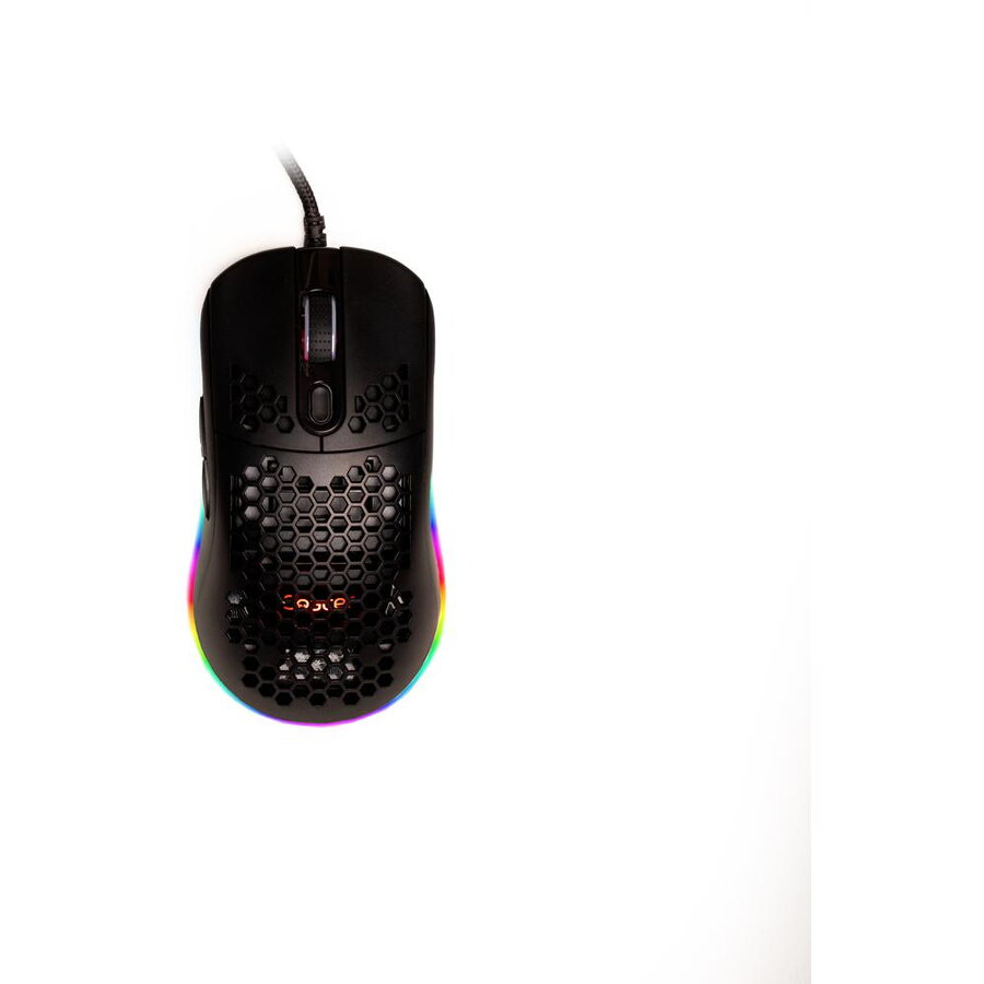 Mouse Gaming Spacer SPGM-ALIEN-LIGHT, USB, 6.400 dpi, iluminare RGB (Negru)