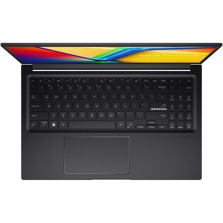 Laptop Vivobook 15X OLED K3504VA cu procesor Intel® Core™ i7-1360P pana la 5.0 GHz, 15.6'', 2.8K, OLED, 16GB, 1TB SSD, Intel Iris Xe Graphics, No OS, Indie Black