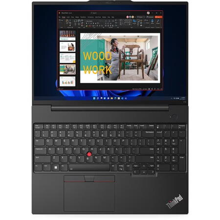 Laptop ThinkPad E16 Gen 1, 16", procesor Intel Core i5-1335U, 24GB, 1TB SSD, Intel Iris Xe Graphics, No OS, Graphite Black