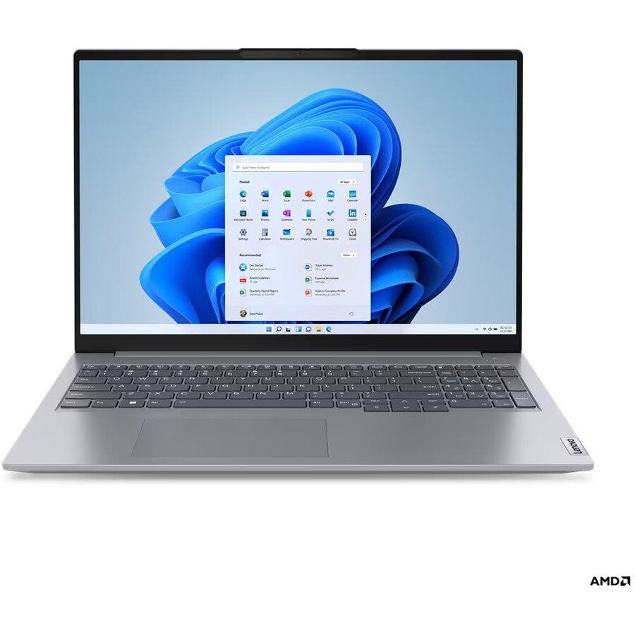 Laptop 16'' ThinkBook 16 G6 ABP, WUXGA IPS, Procesor AMD Ryzen™ 5 7530U (16M Cache, up to 4.50 GHz), 16GB DDR4, 512GB SSD, Radeon, No OS, Arctic Grey