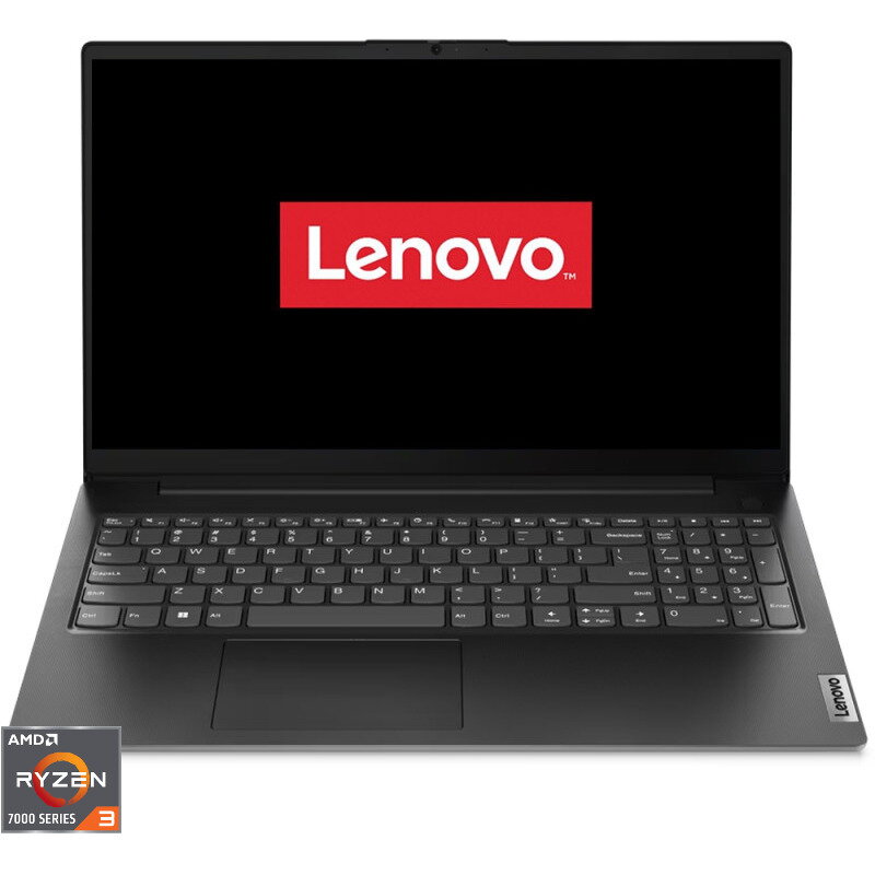 Laptop 15.6'' V15 G4 AMN, FHD, Procesor AMD Ryzen™ 3 7320U (4M Cache, up to 4.1 GHz), 8GB DDR5, 512GB SSD, Radeon 610M, No OS, Business Black