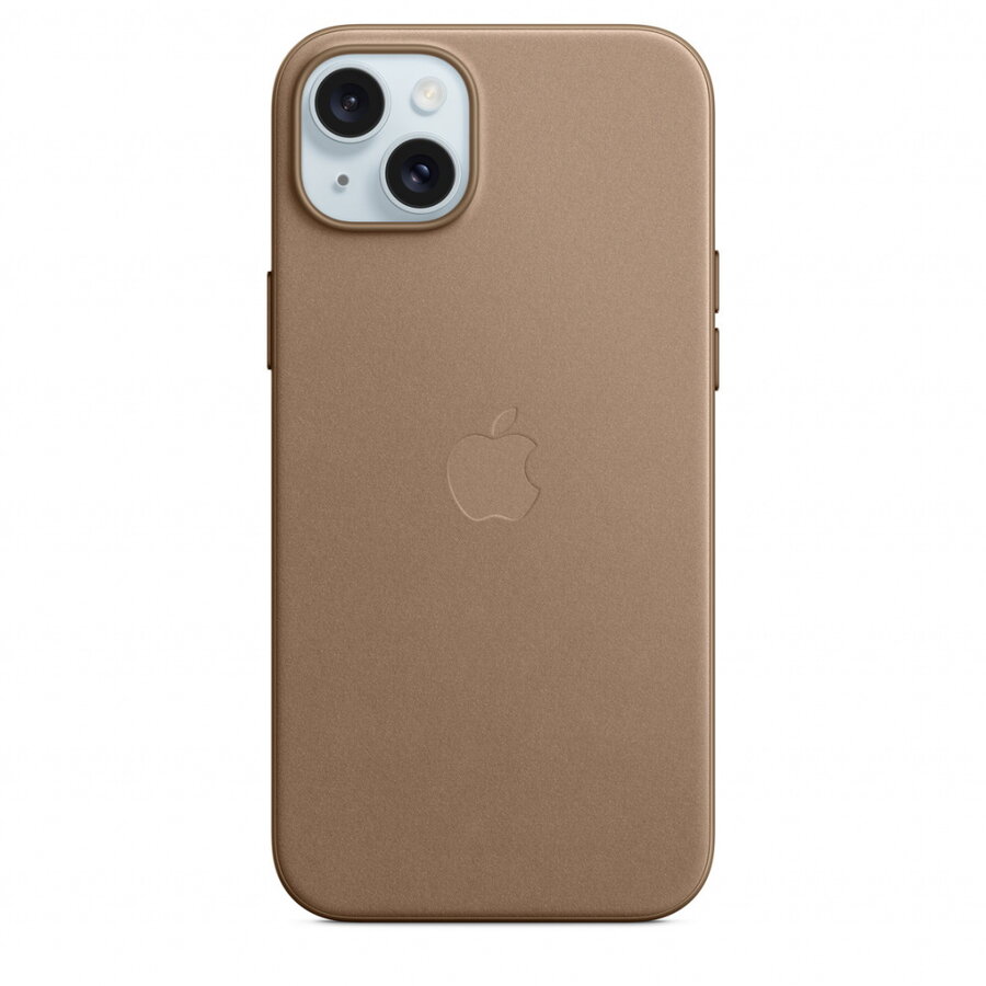 Husa de protectie FineWoven Case with MagSafe pentru iPhone 15 Plus, Taupe