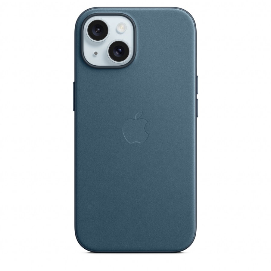 Husa de protectie FineWoven Case with MagSafe pentru iPhone 15, Pacific Blue