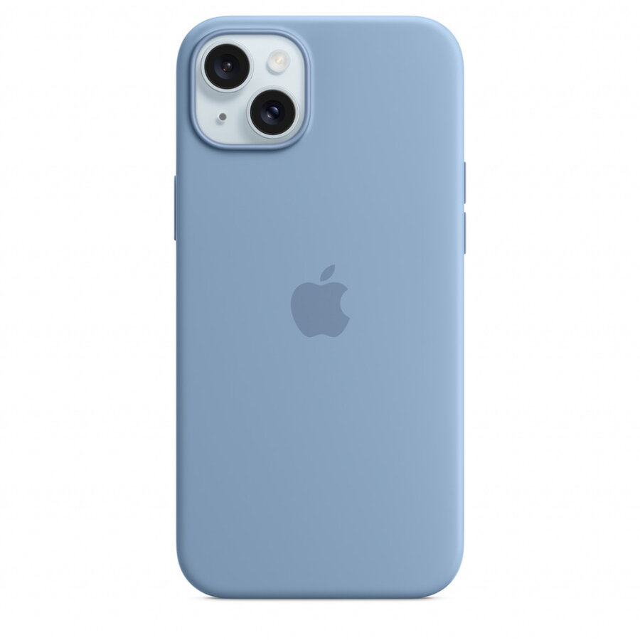 Husa de protectie Silicone Case with MagSafe pentru iPhone 15 Plus, Winter Blue