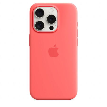 Husa de protectie Silicone Case with MagSafe pentru iPhone 15 Pro, Guava