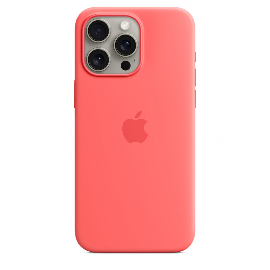 Husa de protectie Silicone Case with MagSafe pentru iPhone 15 Pro Max, Guava