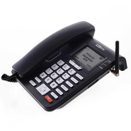 Telefon fix Maxcom Comfort MM28DHS cu SIM, Black