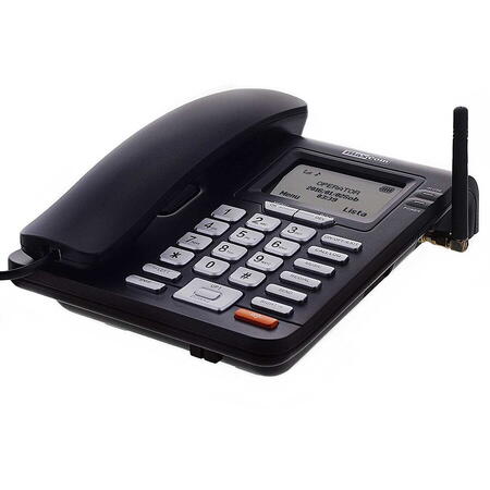 Telefon fix Maxcom Comfort MM28DHS cu SIM, Black