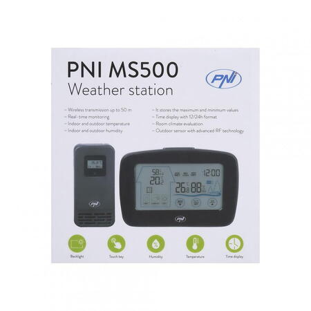 Statie meteo PNI MS500 cu senzor extern fara fir