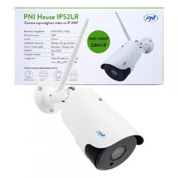 Camera de supraveghere PNI House IP52LR 2MP 1080P wireless cu IP de exterior si interior si slot microSD, mod noapte
