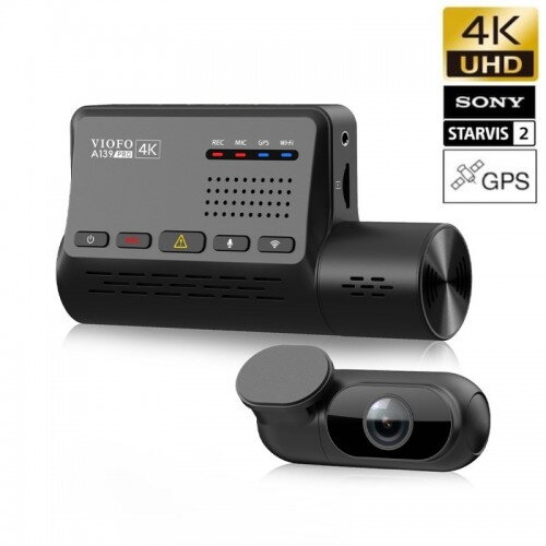 Camera pentru masina VIOFO A139 PRO Duo GPS Ultra HD 4K HDR Wi-Fi cu senzori de imagine Sony