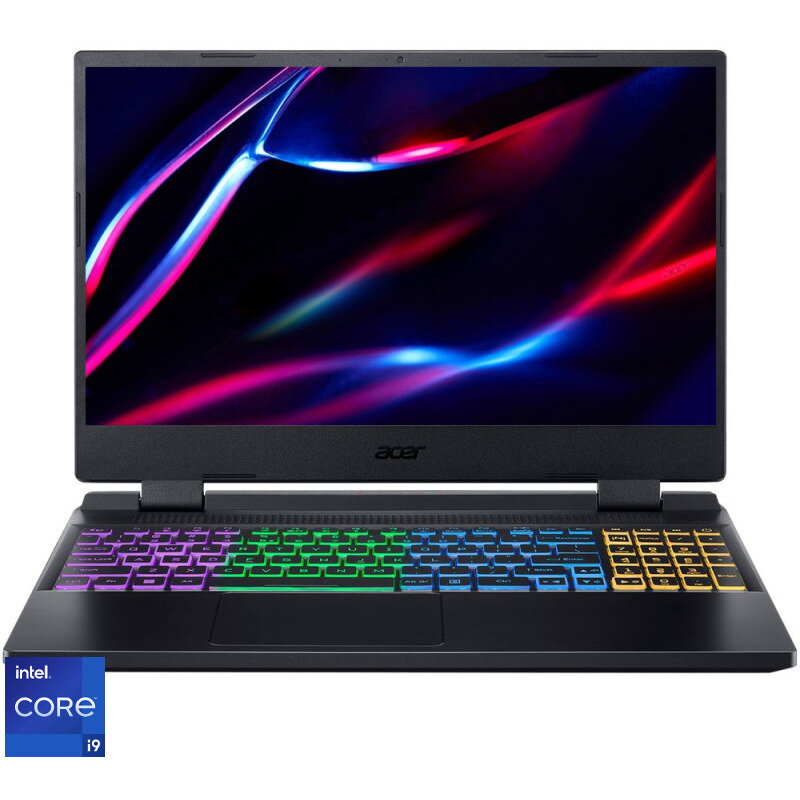 Laptop Gaming 15.6'' Nitro 5 AN515-58, FHD IPS 165Hz, Procesor Intel® Core™ i9-12900H (24M Cache, up to 5.00 GHz), 32GB DDR5, 1TB SSD, GeForce RTX 4060 8GB, No OS, Black