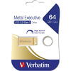 VERBATIM USB Flash Drive , ME, 64GB, USB 3.0 Gold