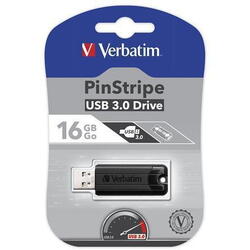 VERBATIM USB Flash Drive PinStripe 3.2, 16GB