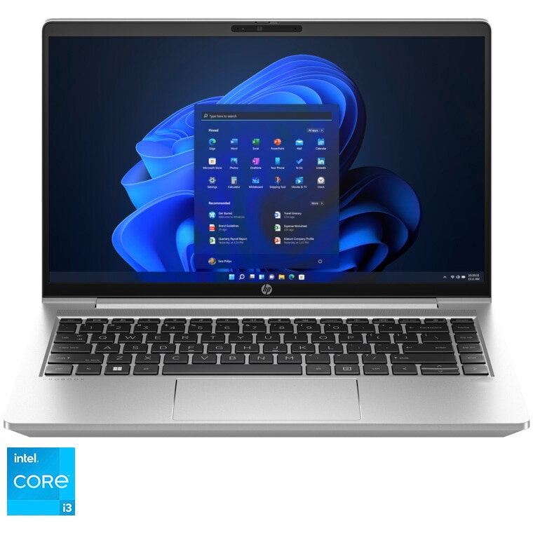 Laptop HP ProBook 440 G10 cu procesor Intel® Core™ i3-1315U pana la 4.50 GHz, 14, Full HD, IPS, 16GB DDR4, 512GB SSD, Intel® UHD Graphics, Windows 11 Pro, Pike Silver