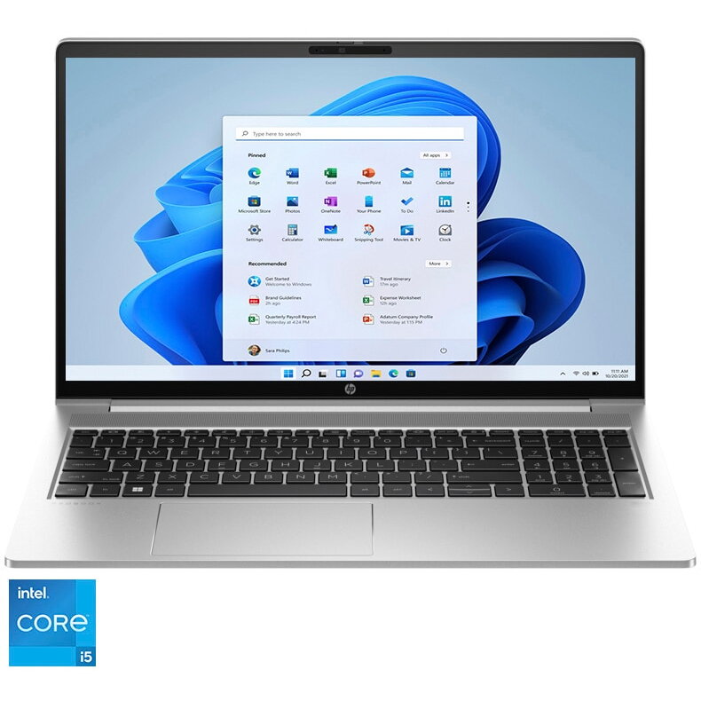 Laptop HP ProBook 450 G10 cu procesor Intel® Core™ i5-1335U pana la 4.6 GHz, 15.6, Full HD, IPS, 16GB DDR4, 512GB SSD, Intel® UHD Graphics, Windows 11 Pro, Pike Silver