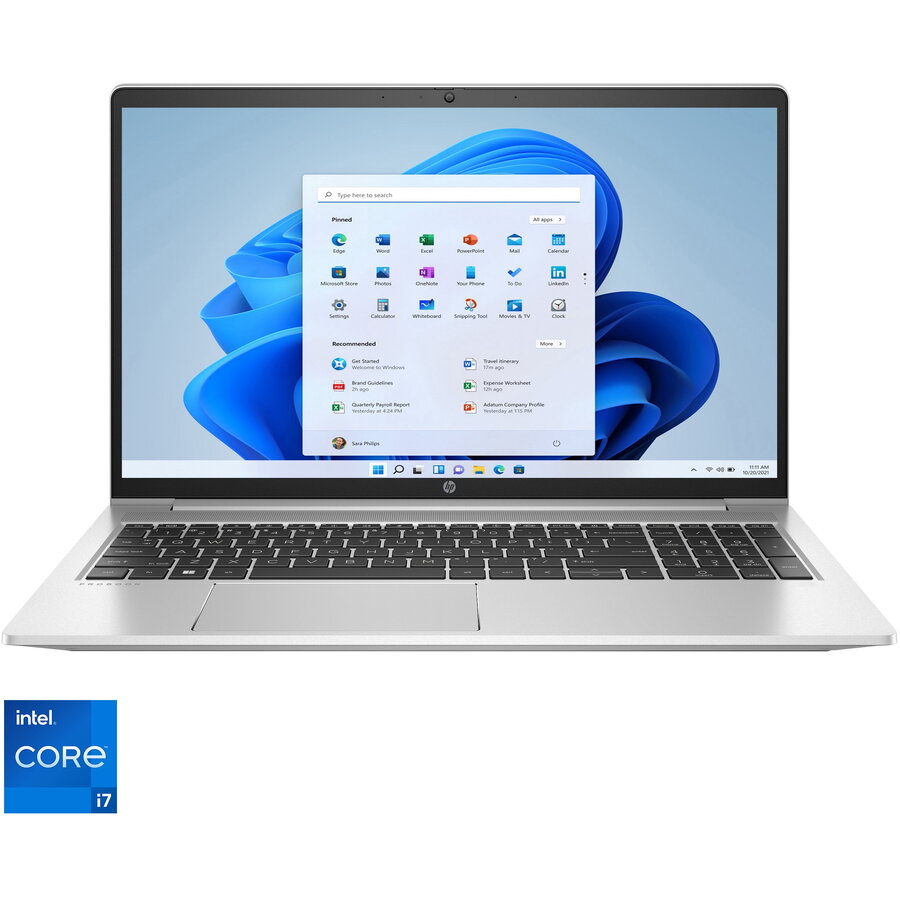 Laptop HP ProBook 450 G9 cu procesor Intel® Core™ i7-1255U pana la 4.70 GHz, 15.6, Full HD, IPS, 16GB DDR4, 512GB SSD, Intel® Iris® Xe Graphics, Windows 11 Pro, Silver