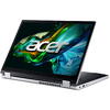 Laptop Acer Aspire 3 Spin A3SP14-31PT cu procesor Intel® Core™ i3-N305 pana la 3.8 GHz, 14", WUXGA, IPS, 8GB DDR5, 512GB SSD, Intel® UHD Graphics, Windows 11 Home, Pure Silver