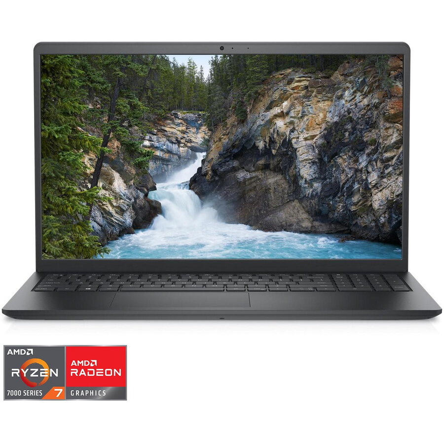 Laptop Dell Vostro 3535 Cu Procesor Amd Ryzen™ 7 7730u Pana La 4.5 Ghz, 15.6, Full Hd, 16gb, 512gb Ssd, Amd Radeon™ Graphics, Windows 11 Pro, Carbon Black, 3y Prosupport And Next Business Day Onsite Service