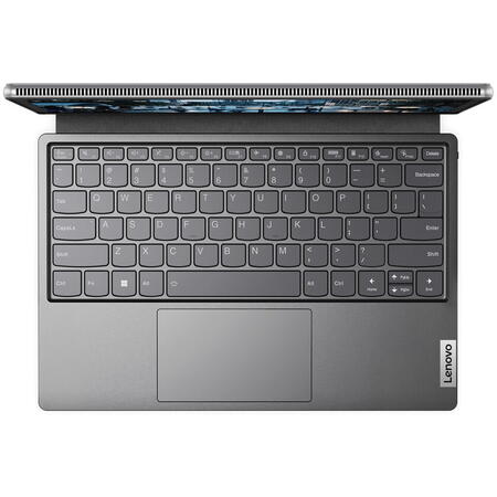 Laptop Lenovo IdeaPad Duet 5 12IRU8 cu procesor Intel® Core™ i7-1355U pana la 4.6 GHz, 12.4", 2.5K, Touch, 16GB, 512GB SSD, Intel® Iris® Xe Graphics, Windows 11 Home, Storm Grey