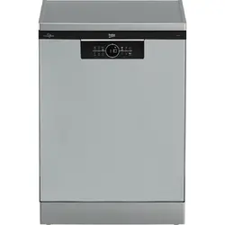 Masina de spalat vase Beko BDFN26530X, 15 seturi, 6 programe, HygieneIntense, SteamGloss, Time Delay, Half Load, Child lock, AutoDoor Opening, Clasa D, 60 cm, Pearl Inox