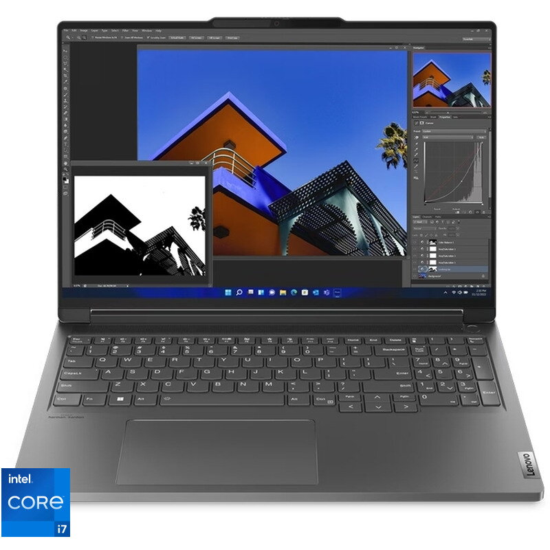 Laptop Lenovo ThinkBook 16p G4 IRH cu procesor Intel® Core™ i7-13700H pana la 5.0 GHz, 16, 3.2K, IPS, 32GB, 1TB SSD, NVIDIA® GeForce RTX™ 4060 8GB GDDR6, No OS, Storm Grey, 3Y Courier/Carry-in upgrade