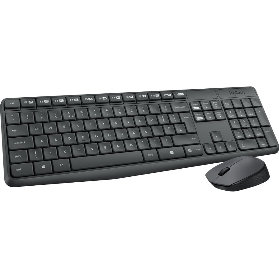 Kit tastatura + mouse 920-008889, wireless, negru, DE