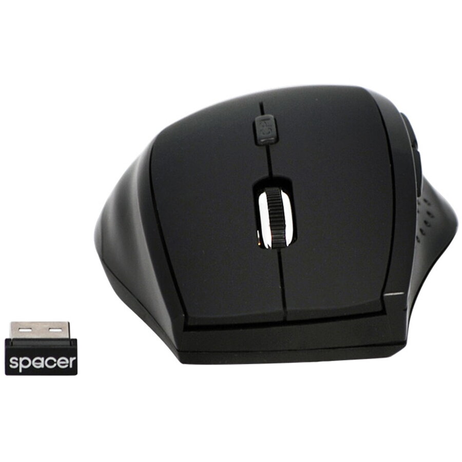 Mouse wireless Spacer SPMO-291, 2.4 GHz, 6D, Black