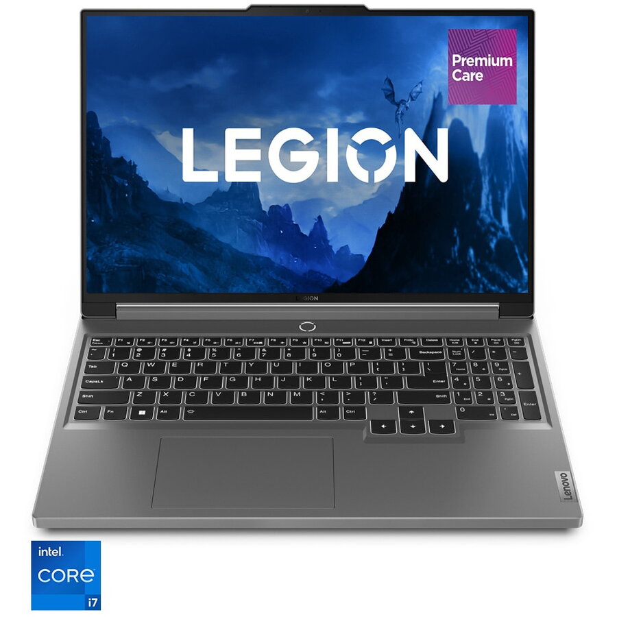 Laptop Gaming Lenovo Legion 5 16IRX9 cu procesor Intel® Core™ i7-14650HX pana la 5.2 GHz, 16, WQXGA, 32GB, 1TB SSD, NVIDIA GeForce RTX 4060 8GB GDDR6, No OS, Luna Grey, 3y on-site, Premium Care