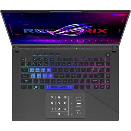 Laptop Gaming ASUS ROG Strix G16 G614JIR cu procesor Intel® Core™ i9 14900HX pana la 5.8 GHz, 16", QHD+, IPS, 240Hz, 16GB DDR5, 1TB SSD, NVIDIA® GeForce RTX™ 4070 8GB GDDR6 TGP 140W, Windows 11 Pro, Eclipse Gray
