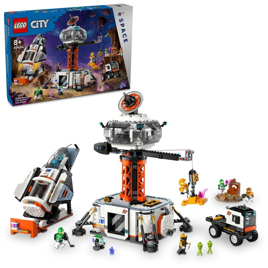 Baza spatiala si platforma de lansare a rachetei 60434, 1422 piese, LEGO City