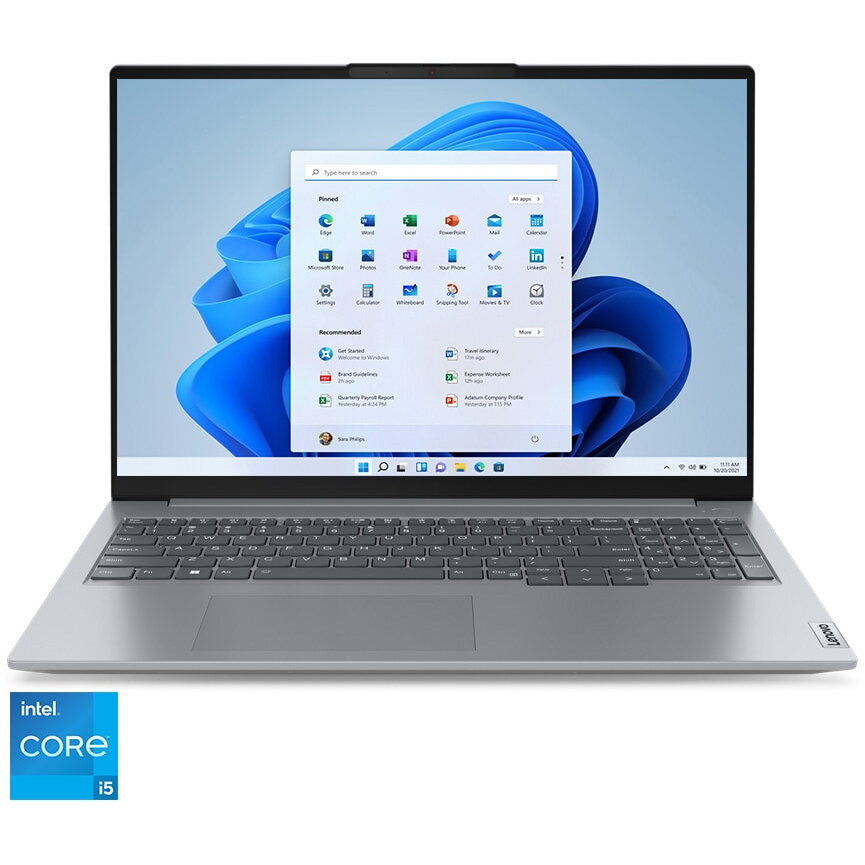 Laptop Lenovo Thinkbook 16 G6 Irl Cu Procesor Intel® Core™ I5-1335u Pana La 4.6 Ghz, 16, Wuxga, Ips, 16gb, 512gb Ssd, Intel® Uhd Graphics, No Os, Arctic Grey